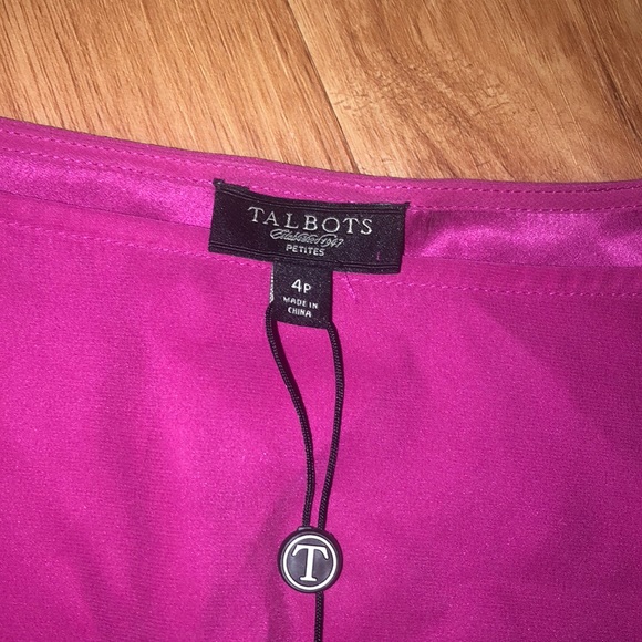 Talbots pink silk kimono dress - Picture 5 of 8